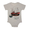 Fishing Boat Baby Triblend Onesie