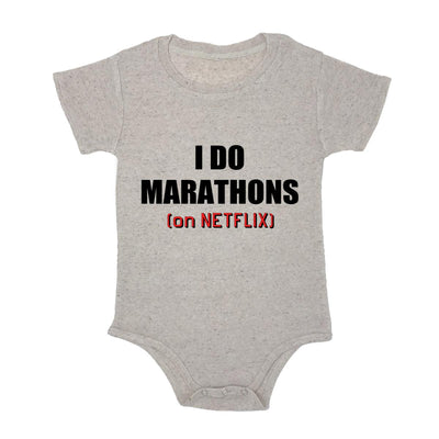 I Do Marathons (On Netflix) Baby Triblend Onesie