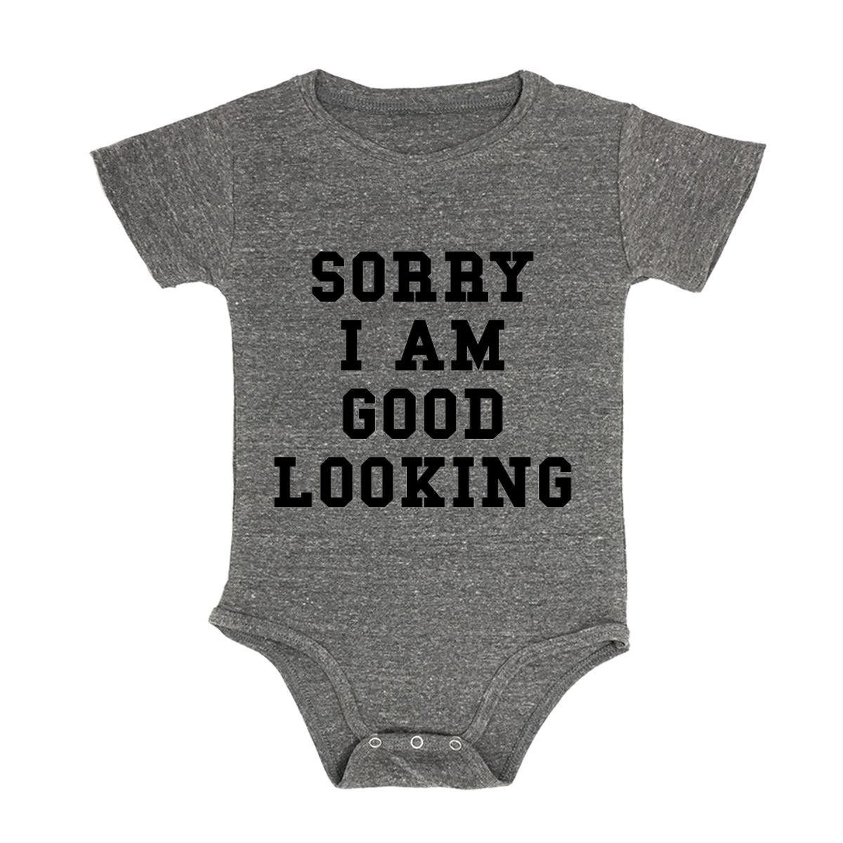 Sorry I Am Good Looking Baby Triblend Onesie
