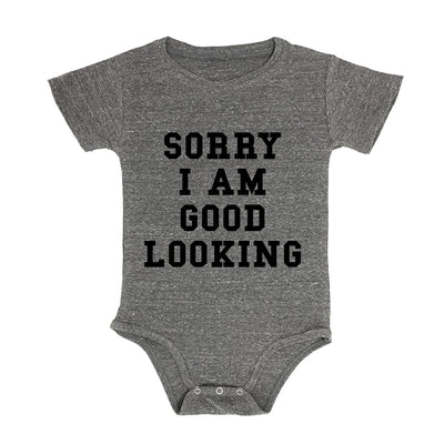 Sorry I Am Good Looking Baby Triblend Onesie