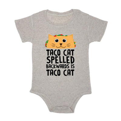 Taco Cat Spelled Backwards Is Taco Cat Baby Triblend Onesie