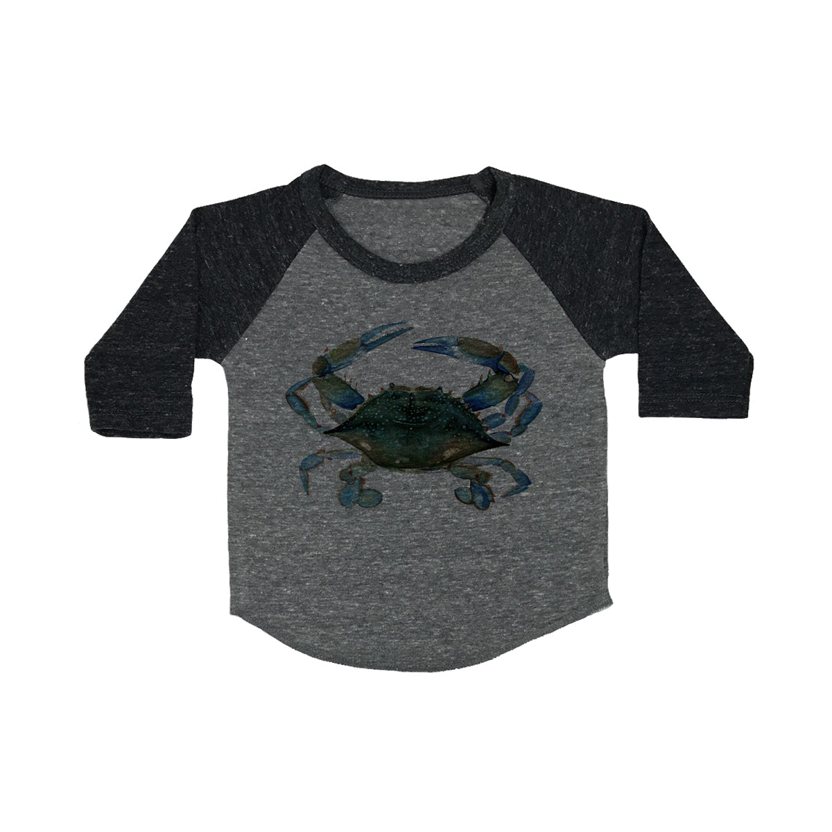 Blue Claw Crab Baby Baseball Shirt