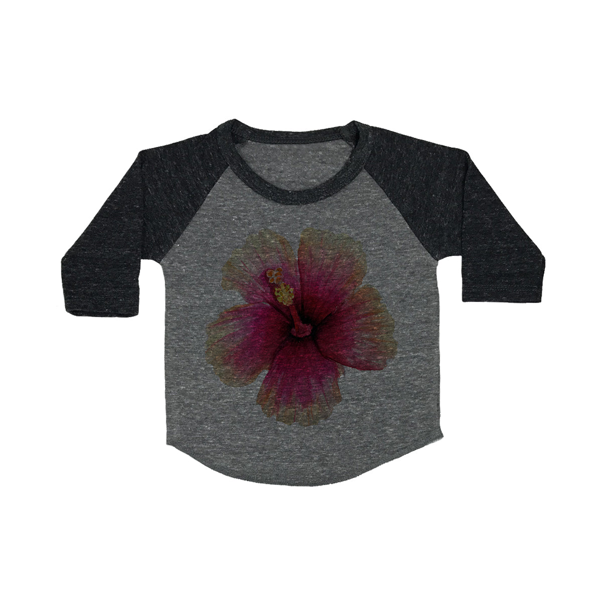 Hibiscus Baby Baseball Shirt