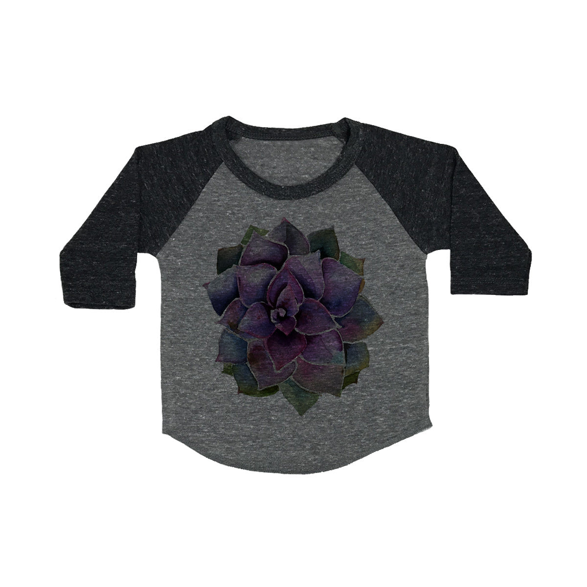 Purple Succulent Baby Baseball Shirt