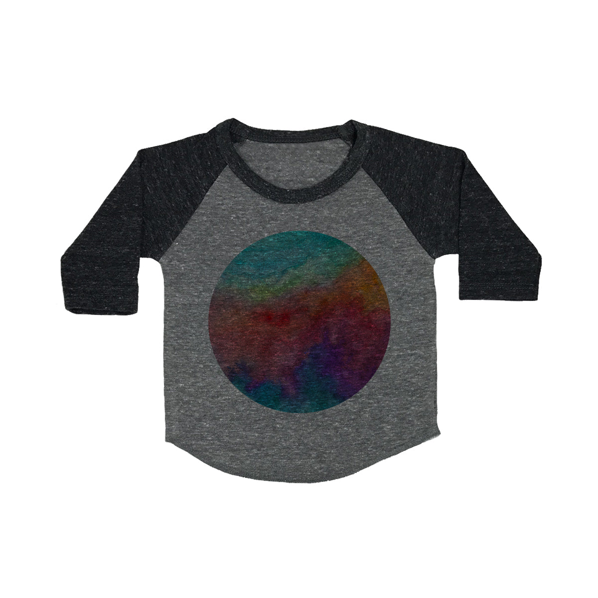 Watercolor Circle Baby Baseball Shirt