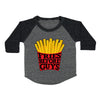 Fries Before Guys Toddler Baseball Shirt