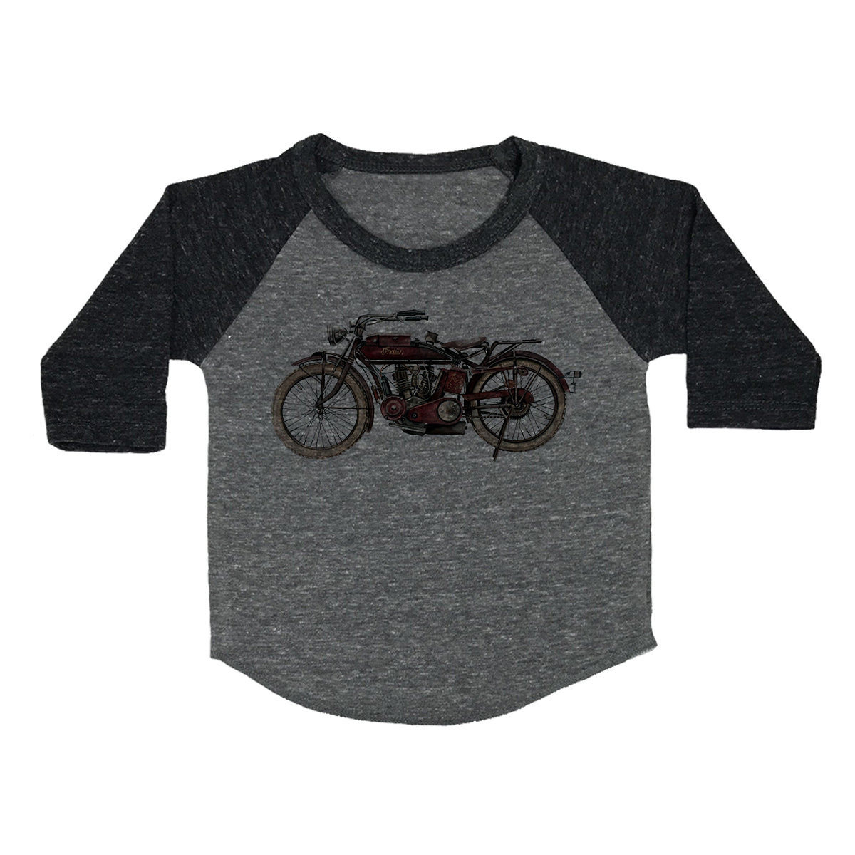 Motorcycle Toddler Baseball Shirt