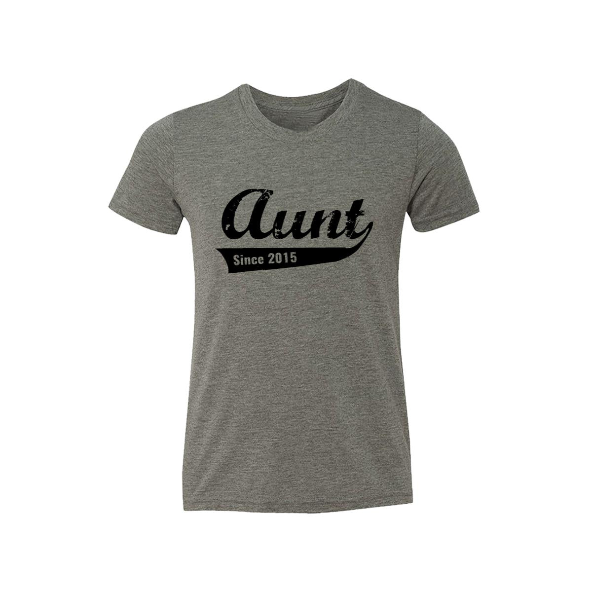 Aunt Since 2015 Kids Tee Shirt