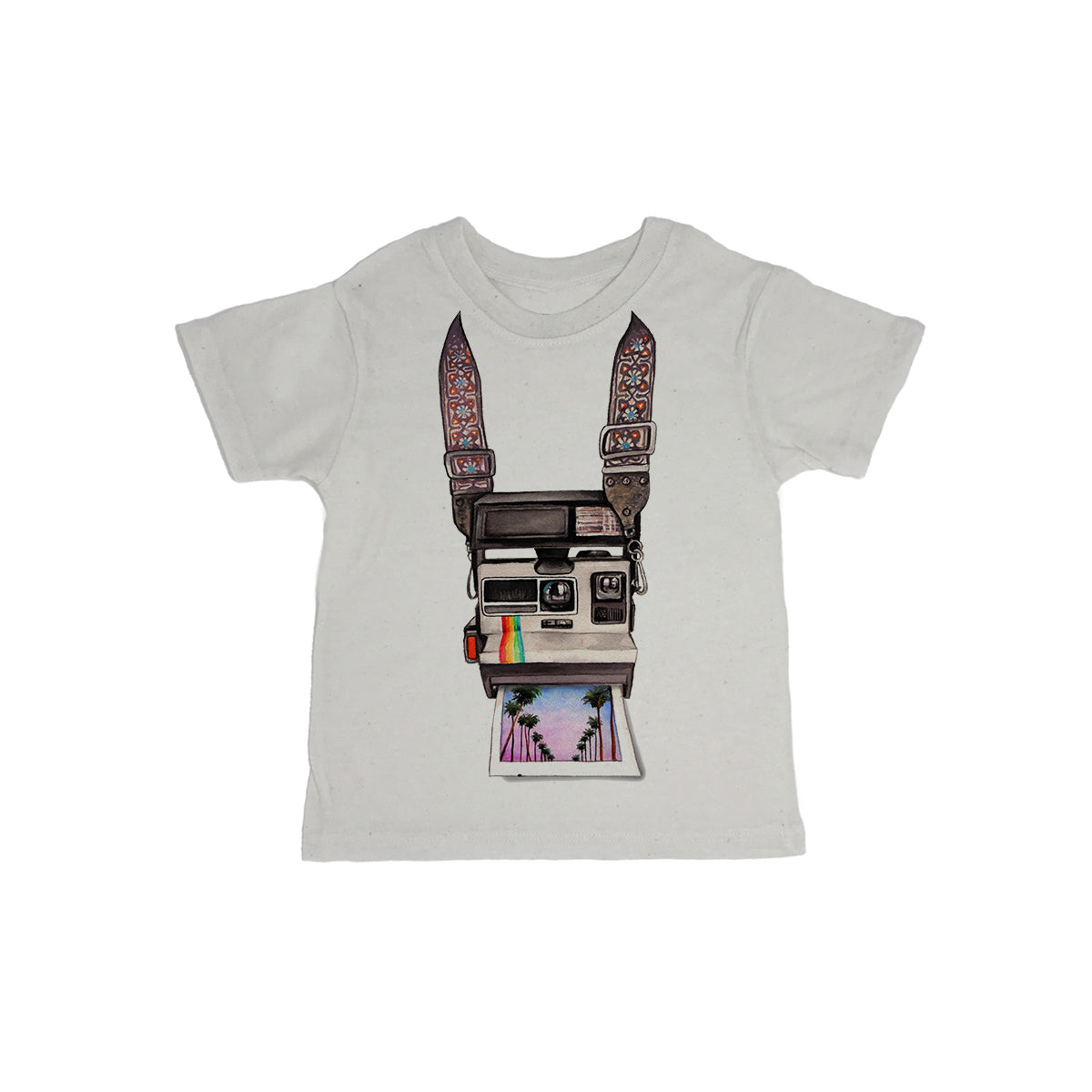 Vintage Camera With Straps Baby Organic Tee Shirt
