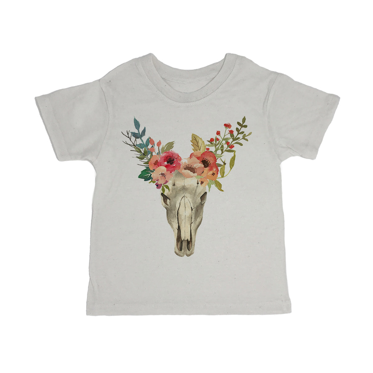 Cow Skull Toddler Organic Tee Shirt