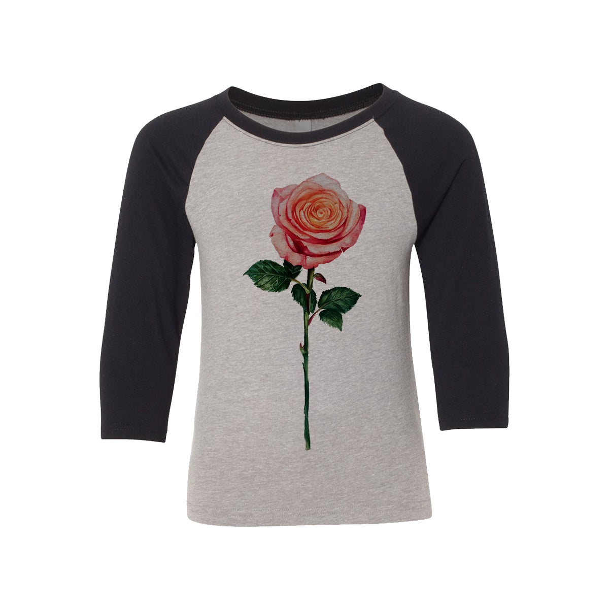 Long-Stemmed Rose Kids Baseball Shirt