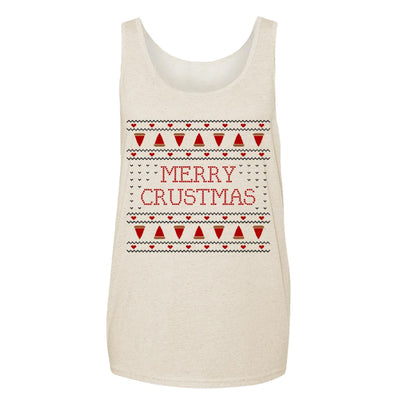 Merry Crustmas Ugly Christmas Sweater Adult Tank