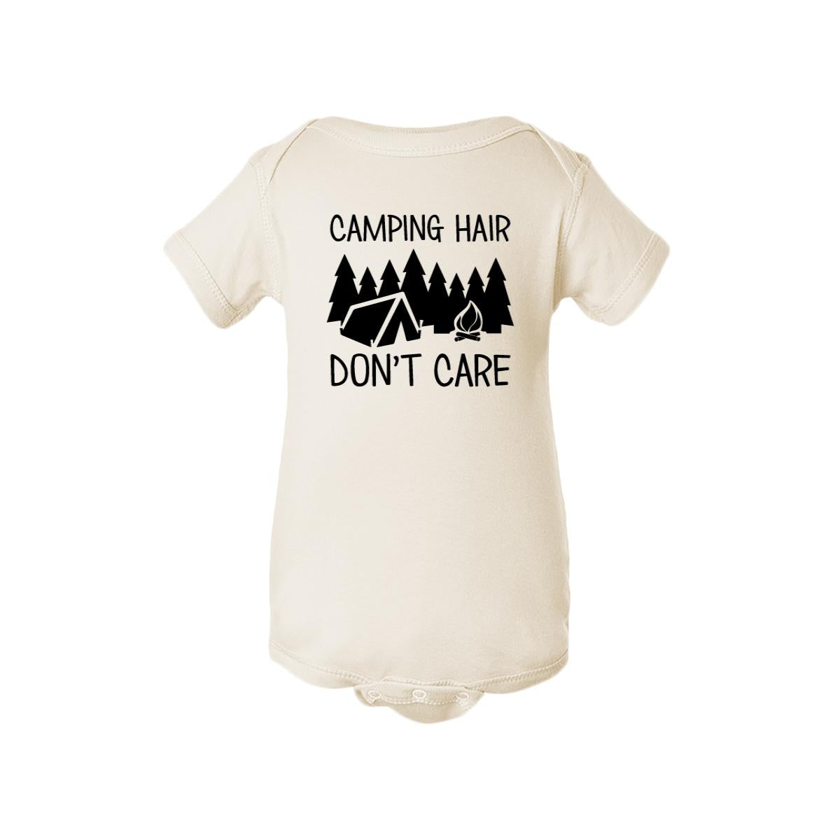 Camping Hair Don't Care Baby Onesie
