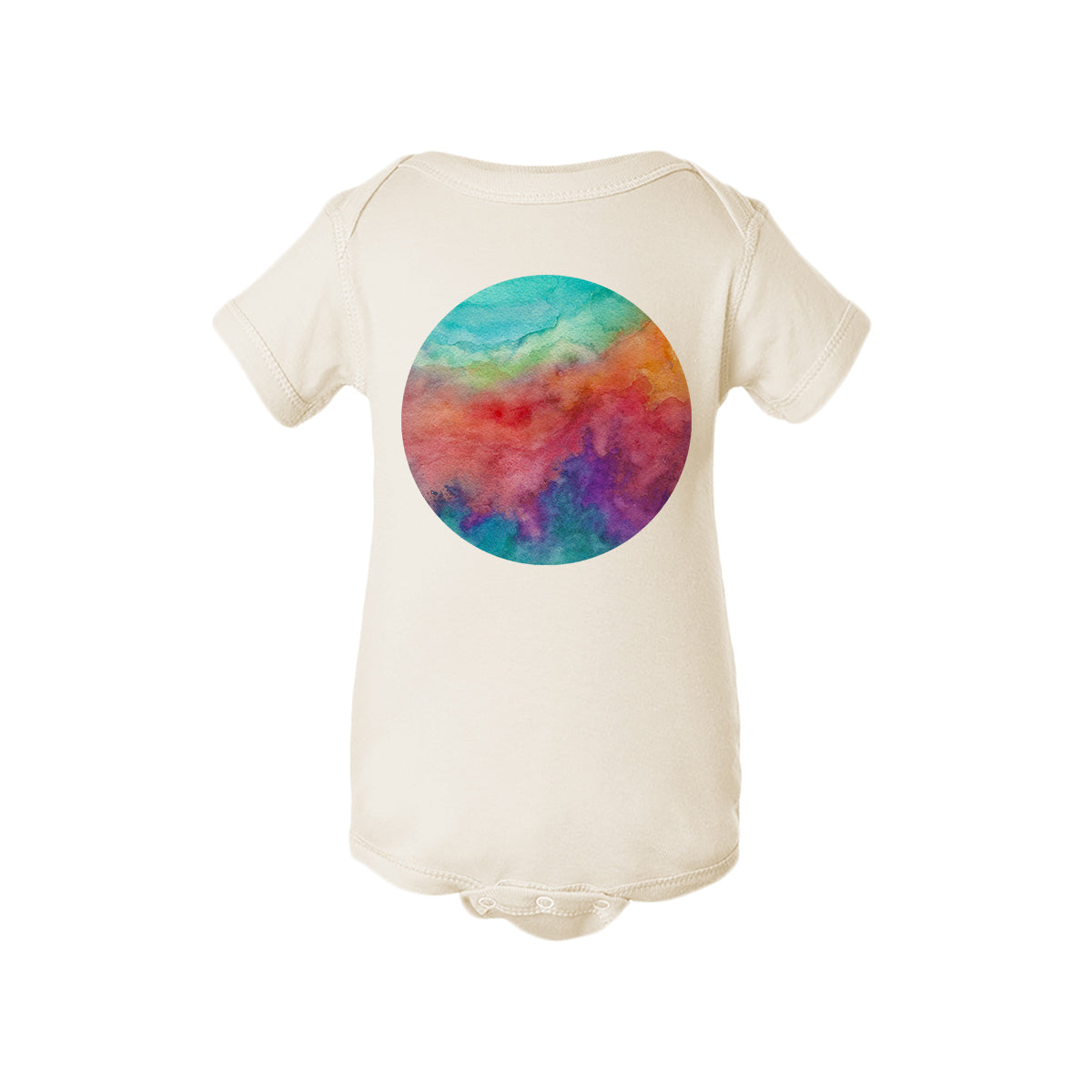Watercolor Circle Baby Onesie