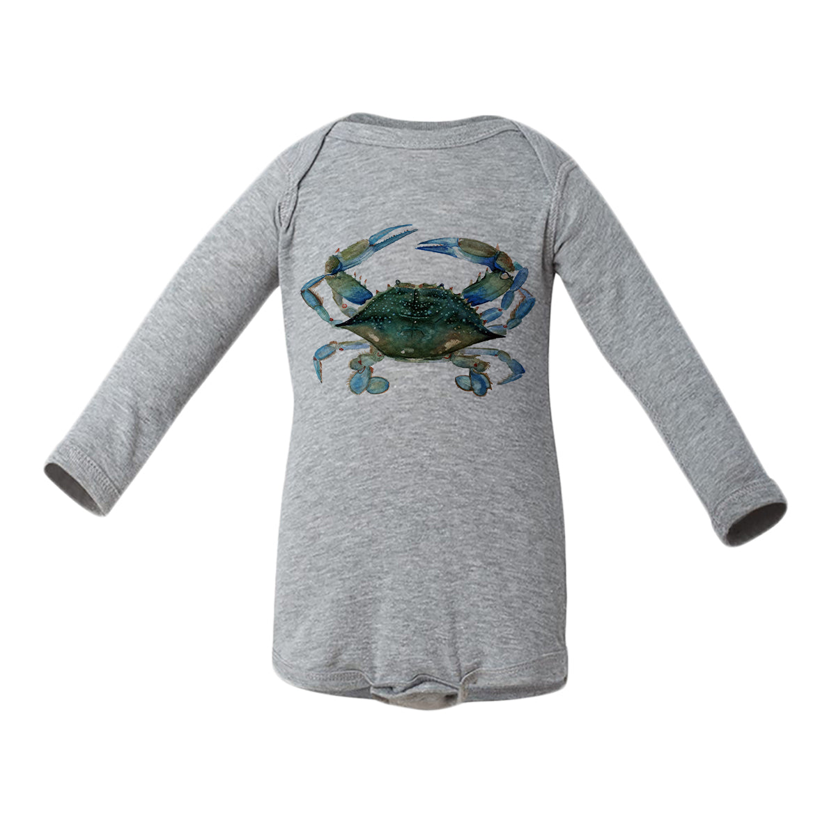 Blue Claw Crab Baby Long-Sleeve Onesie