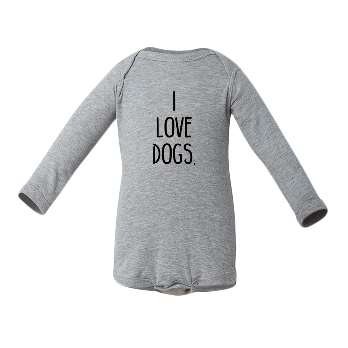 I Love Dogs. Baby Long-Sleeve Onesie