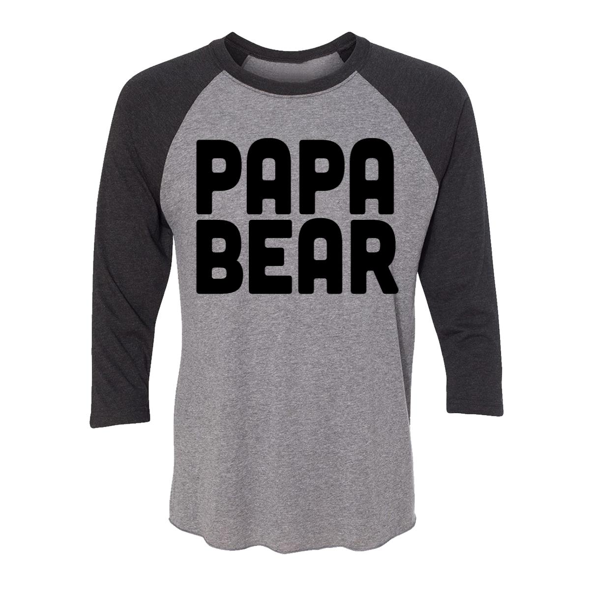 Papa Bear Adult Baseball Shirt