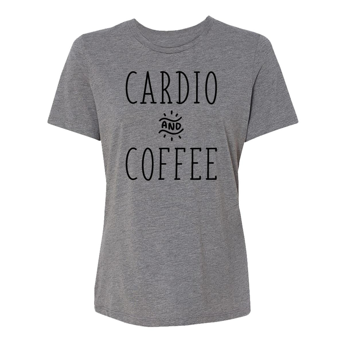 Cardio And Coffee Womens Tee Shirt