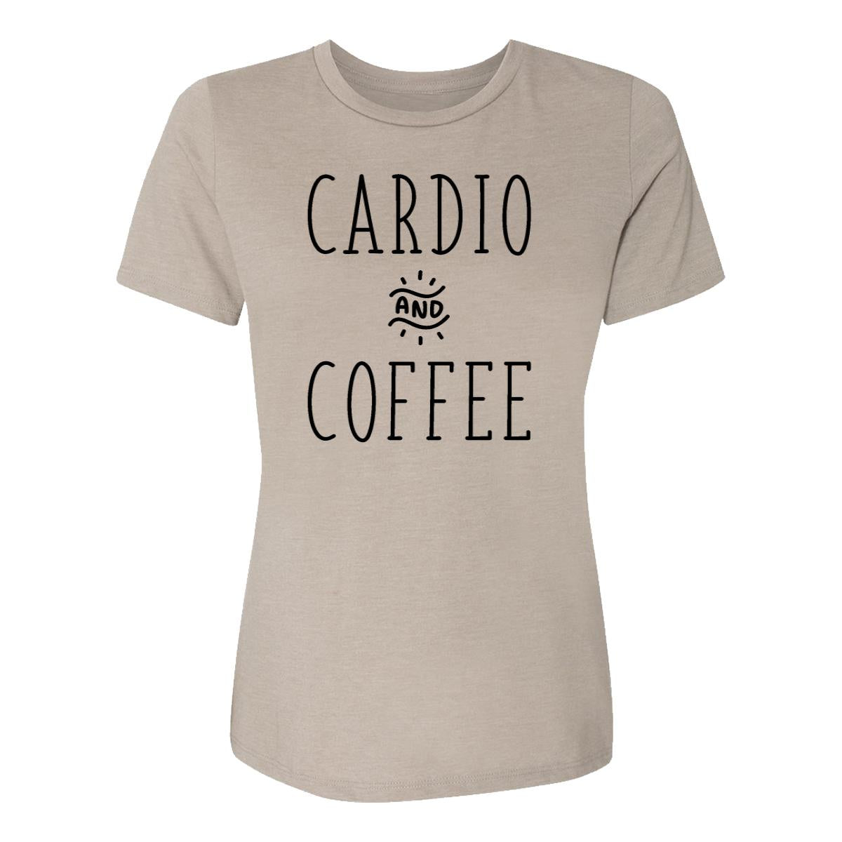 Cardio And Coffee Womens Tee Shirt