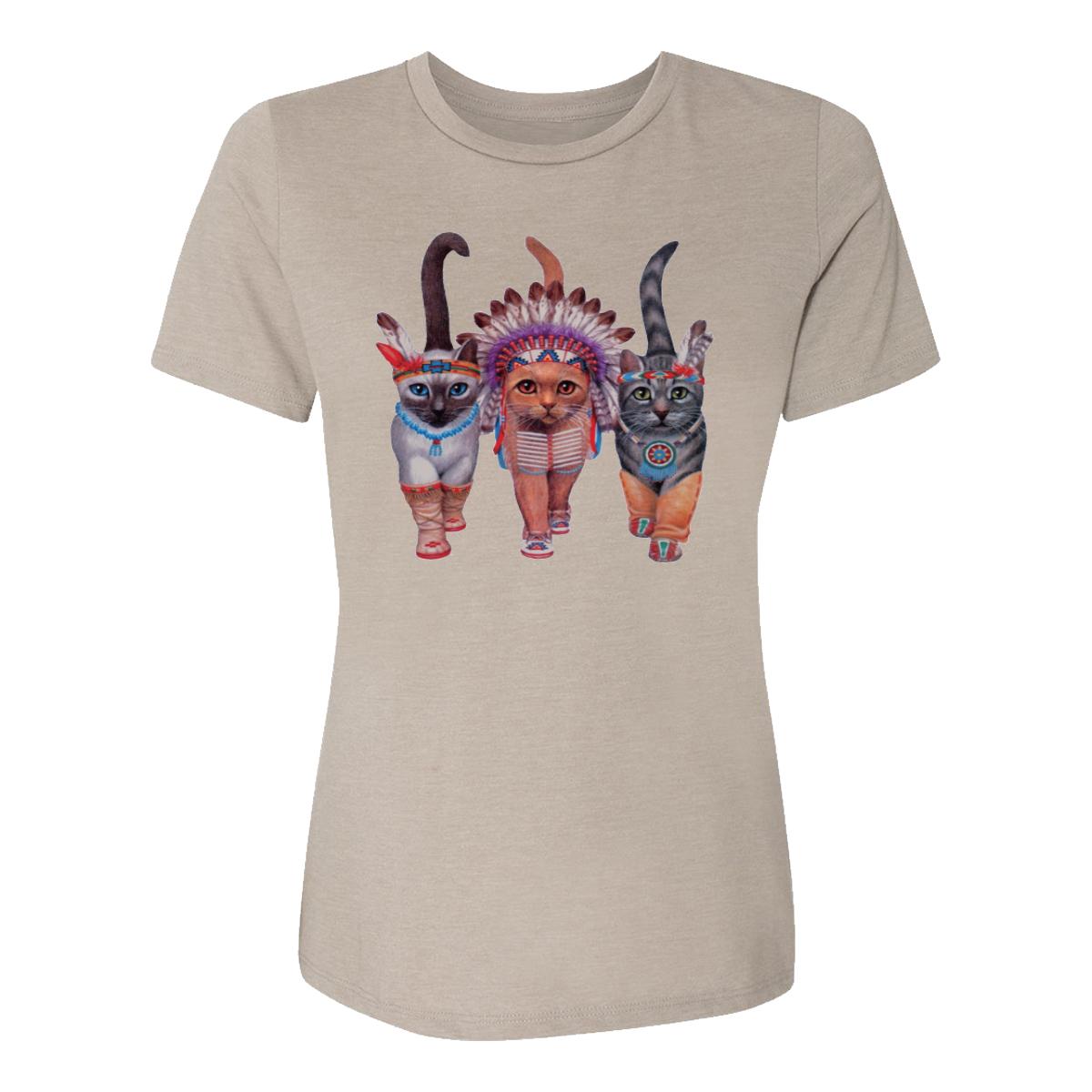 Festive Costume Indian Cats Womens Tee Shirt