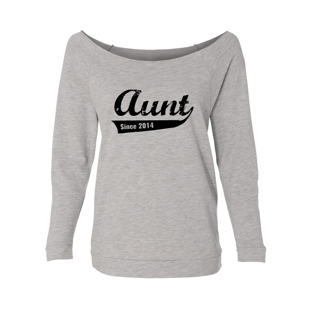 Aunt Since 2014 Womens Raw-Edge Scoop Neck Sweater
