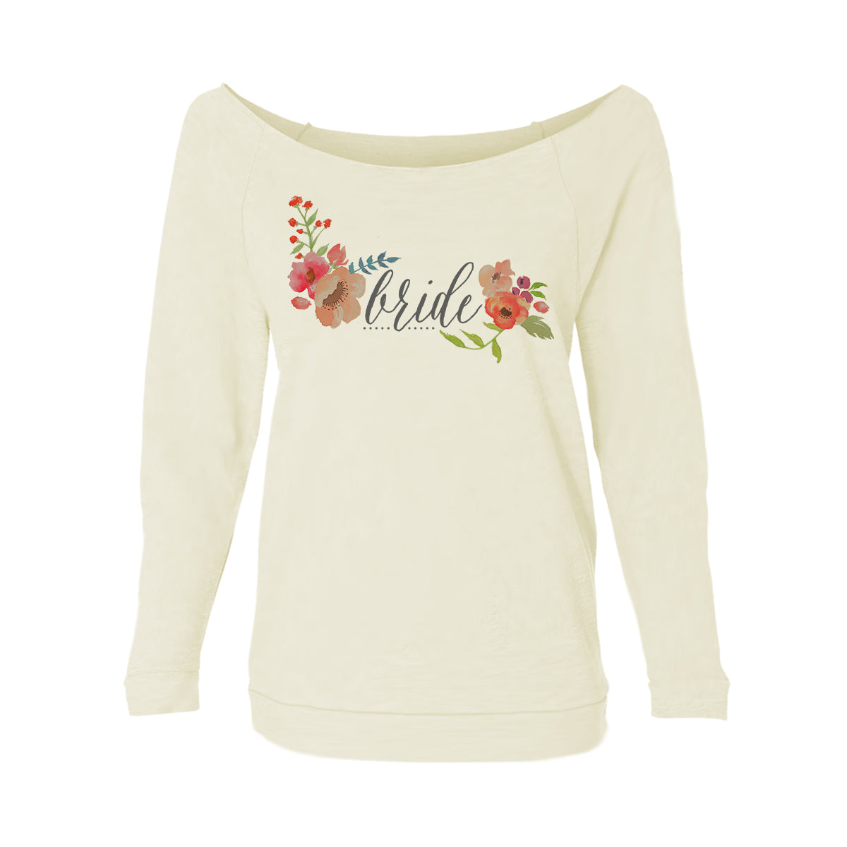 Bride Womens Raw-Edge Scoop Neck Sweater