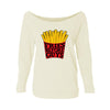 Fries Before Guys Womens Raw-Edge Scoop Neck Sweater