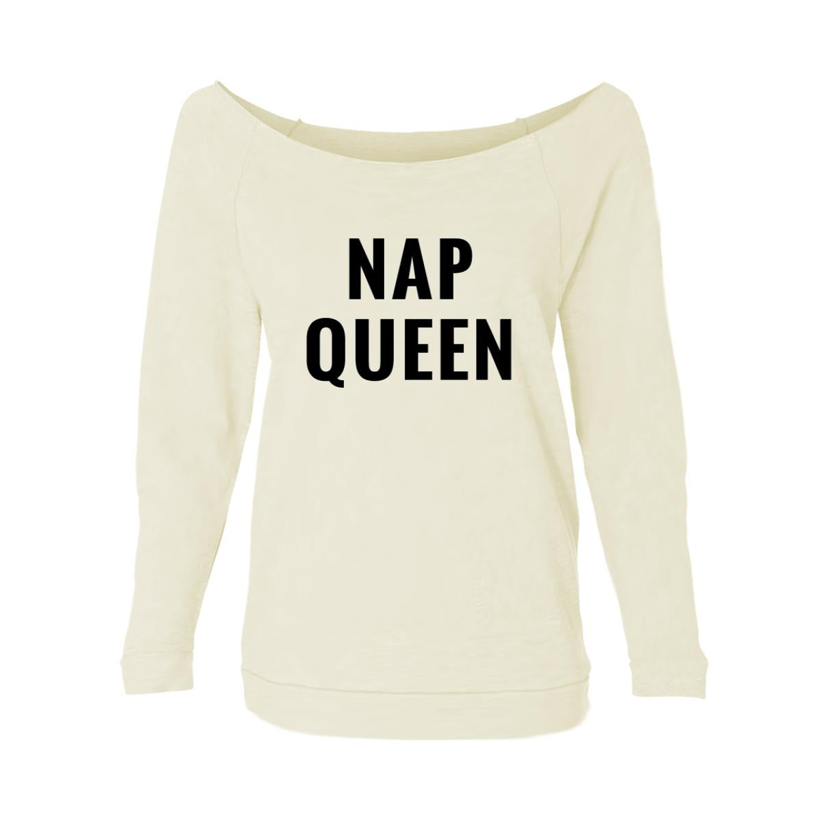 Nap Queen Womens Raw-Edge Scoop Neck Sweater