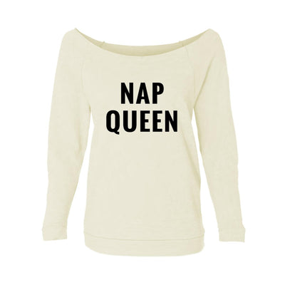 Nap Queen Womens Raw-Edge Scoop Neck Sweater