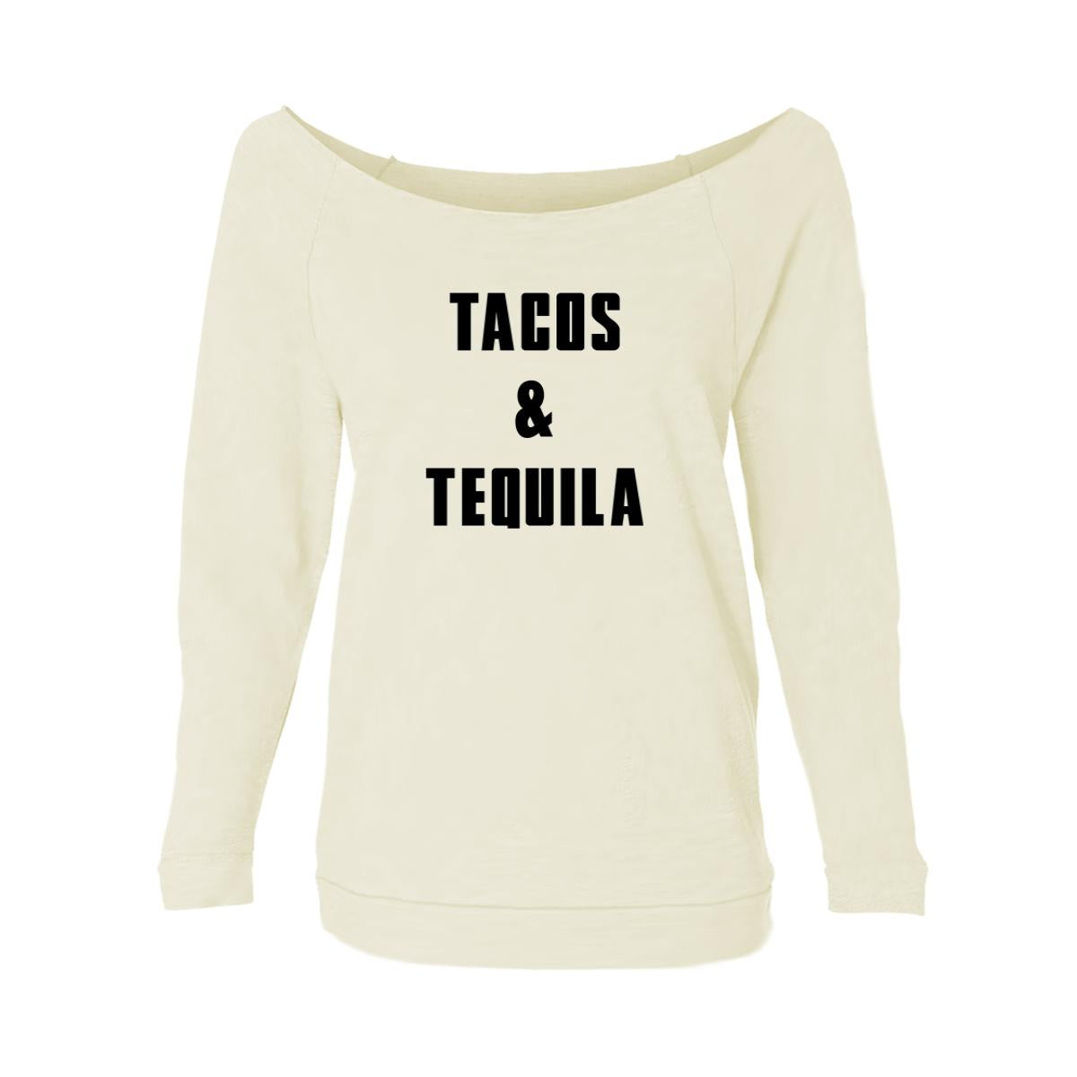 Tacos And Tequila Womens Raw-Edge Scoop Neck Sweater