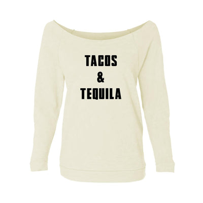 Tacos And Tequila Womens Raw-Edge Scoop Neck Sweater