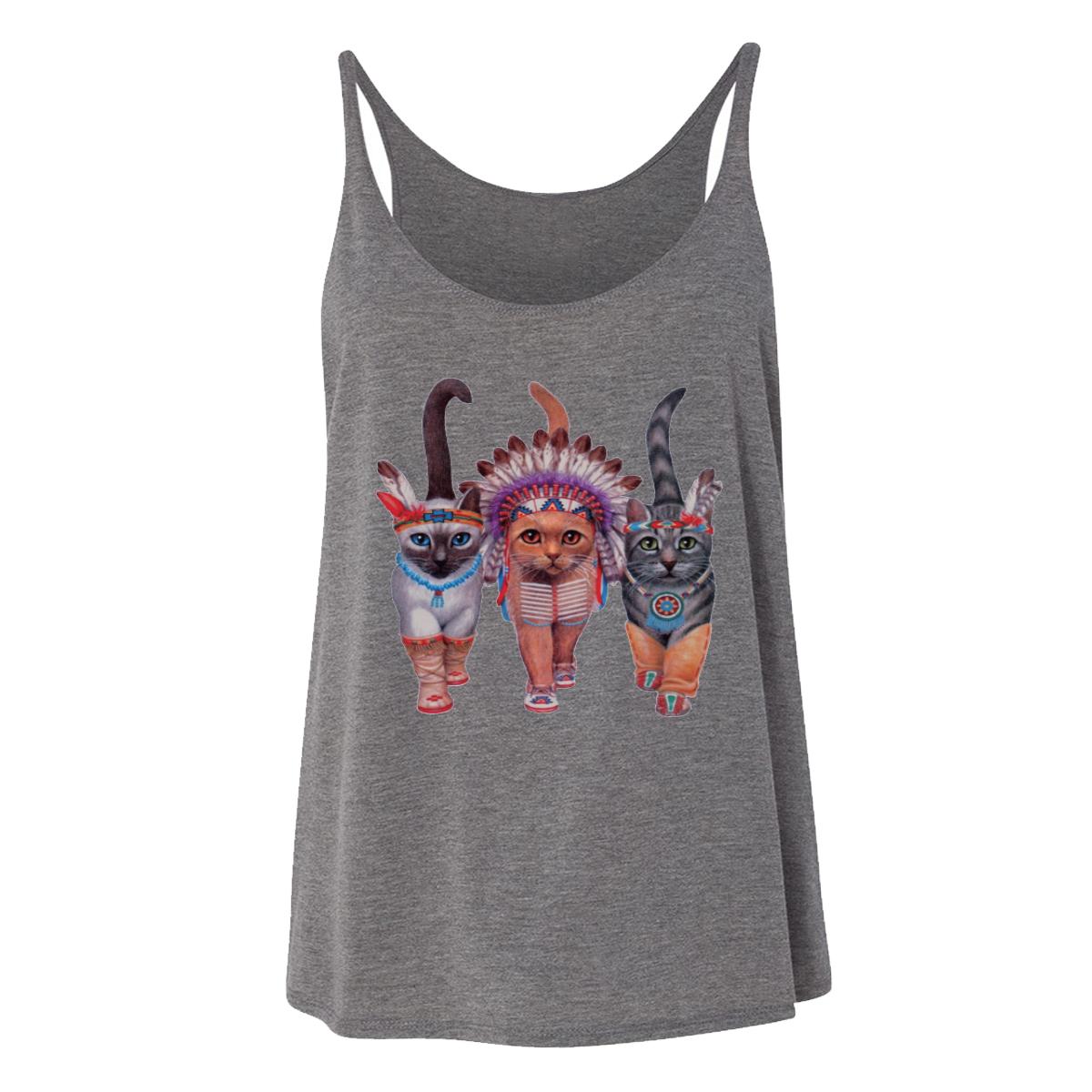 Festive Costume Indian Cats Womens Tank