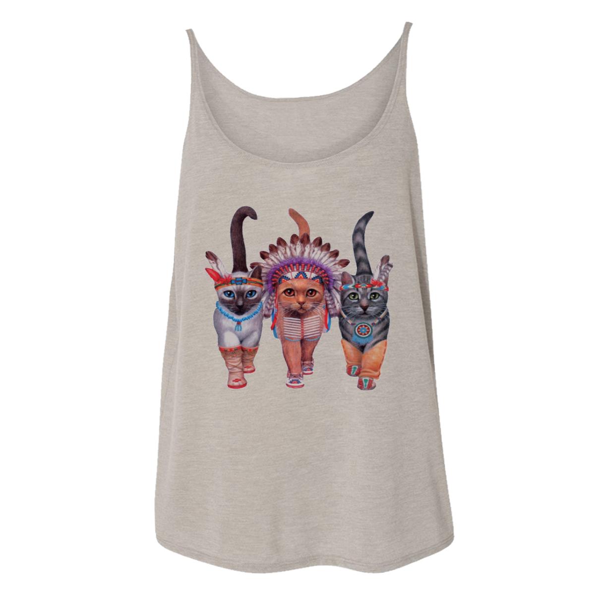 Festive Costume Indian Cats Womens Tank