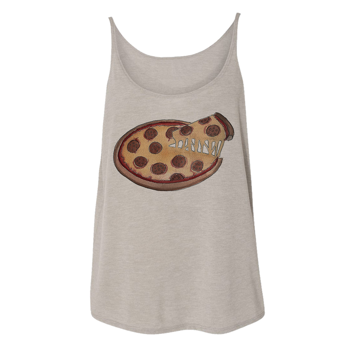 Pepperoni Pizza Pie Womens Tank