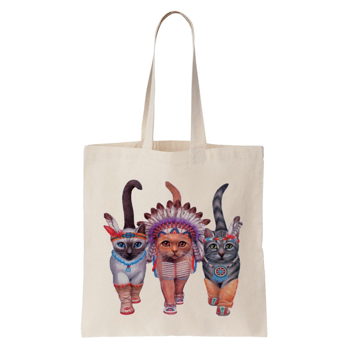 Festive Costume Indian Cats Tote Bag
