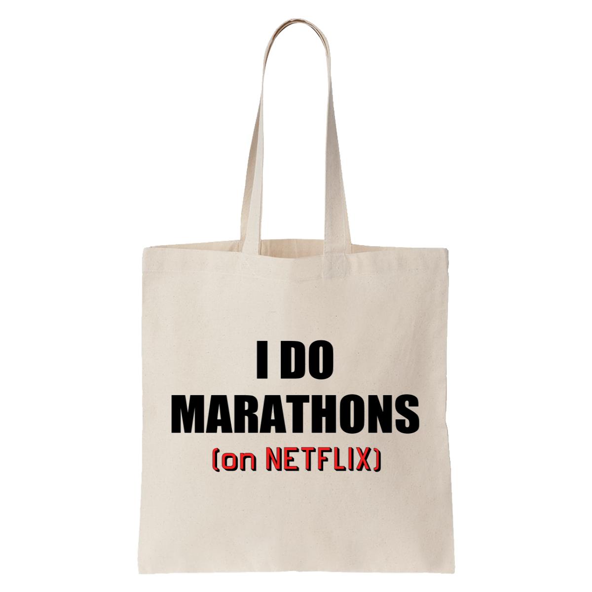 I Do Marathons (On Netflix) Tote Bag