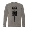Cat Clock Adult Raglan Sweatshirt