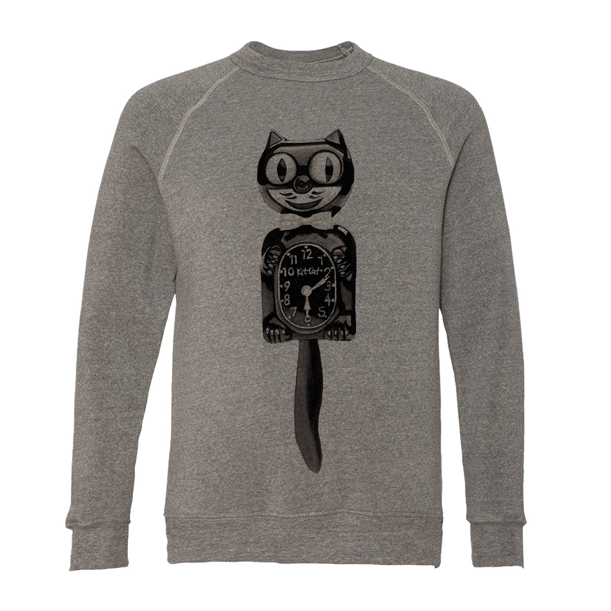 Cat Clock Adult Raglan Sweatshirt