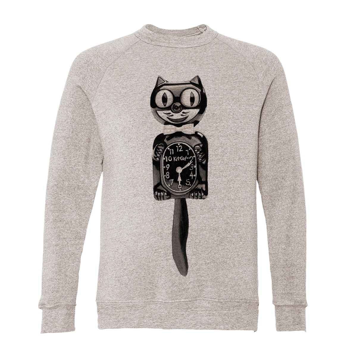 Cat Clock Adult Raglan Sweatshirt