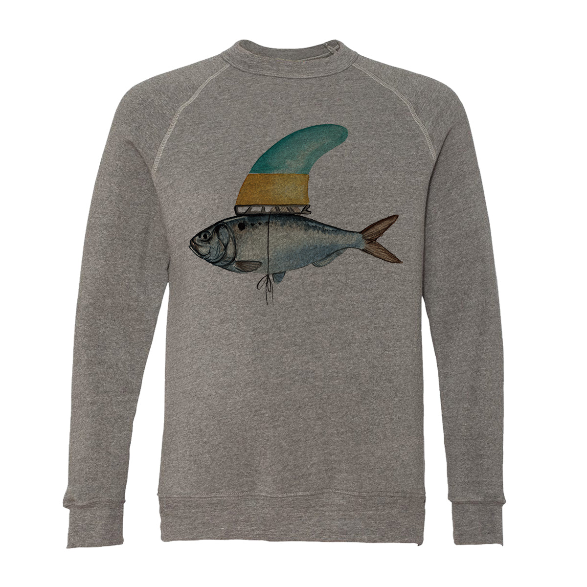 Fish Adult Raglan Sweatshirt