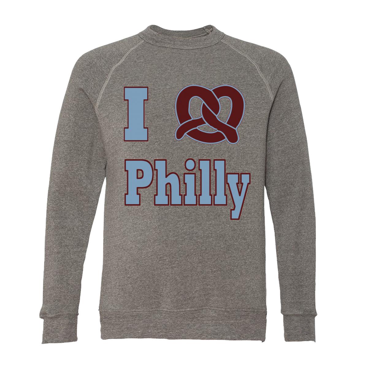 I Love Pretzel Philly Adult Raglan Sweatshirt