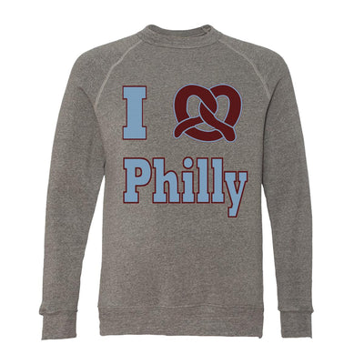 I Love Pretzel Philly Adult Raglan Sweatshirt