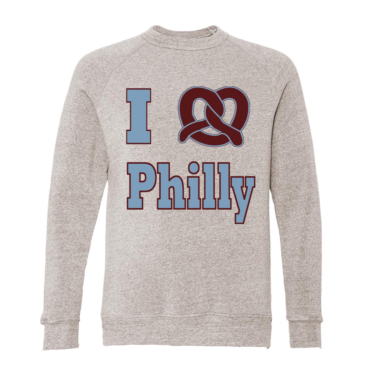 I Love Pretzel Philly Adult Raglan Sweatshirt