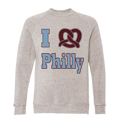 I Love Pretzel Philly Adult Raglan Sweatshirt