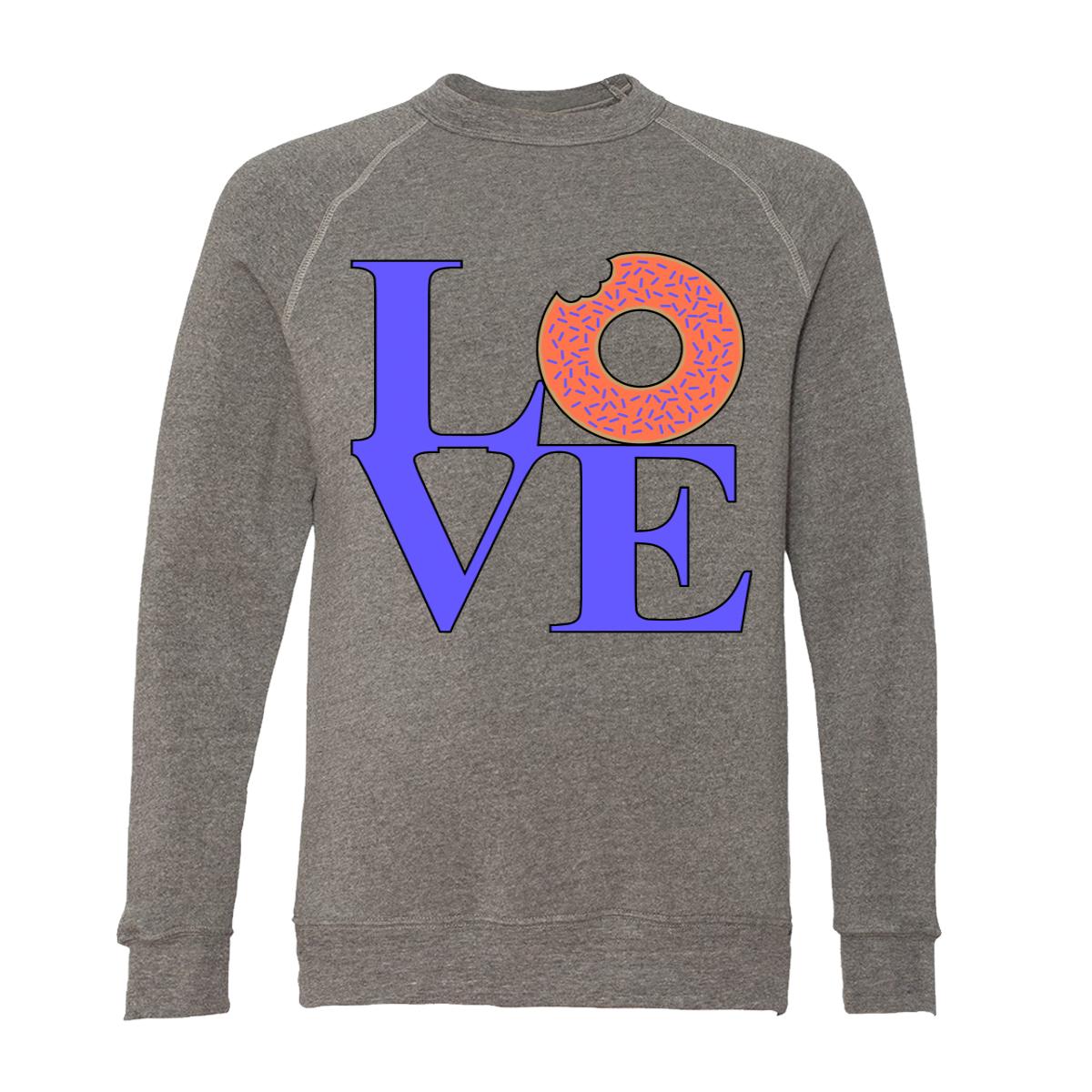Love Sculpture With Donut Adult Raglan Sweatshirt