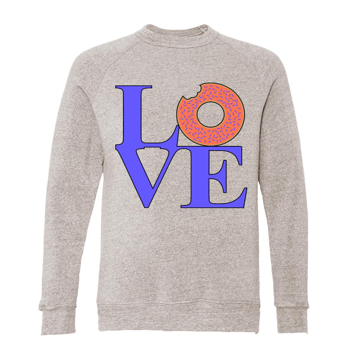 Love Sculpture With Donut Adult Raglan Sweatshirt