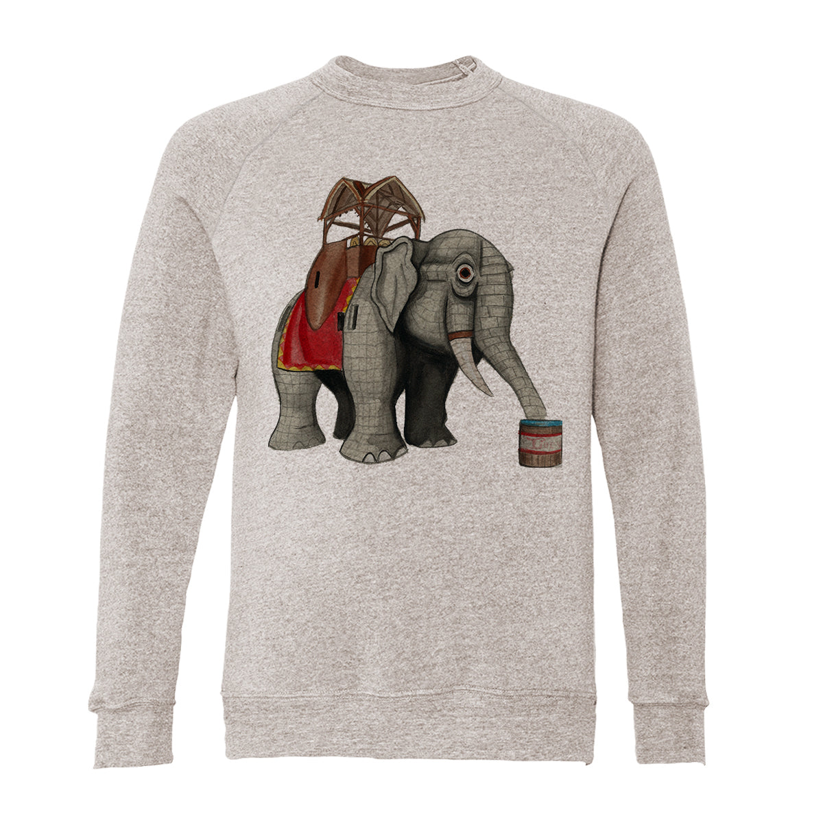 Lucy The Elephant Adult Raglan Sweatshirt