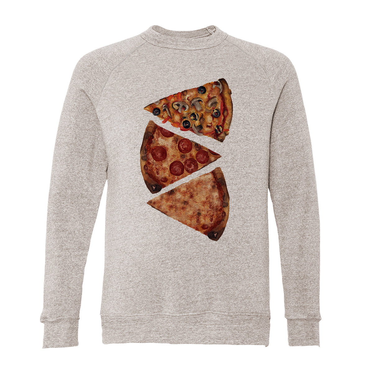 Pizza Adult Raglan Sweatshirt