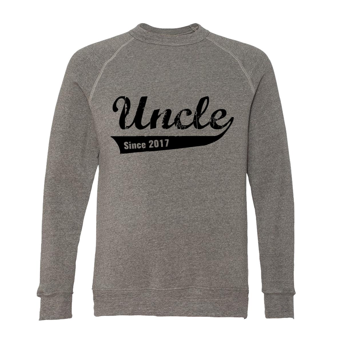 Uncle Since 2017 Adult Raglan Sweatshirt