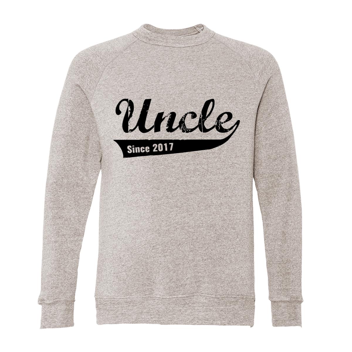 Uncle Since 2017 Adult Raglan Sweatshirt